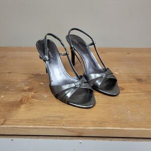 Nine West Silver Heels